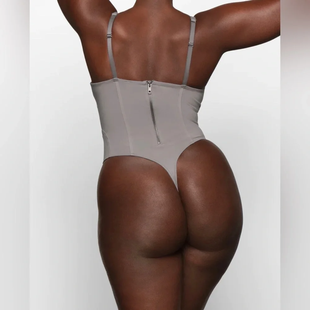 SOLD❗️❗️❗️ - SKIMS: NWT: LARGE COTTON CORSET UNLINED BODYSUIT - Picture 8 of 8
